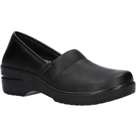 Easy Works by Easy Street Womens Black Solid Man Made Ballet Flats New - Picture 1 of 1